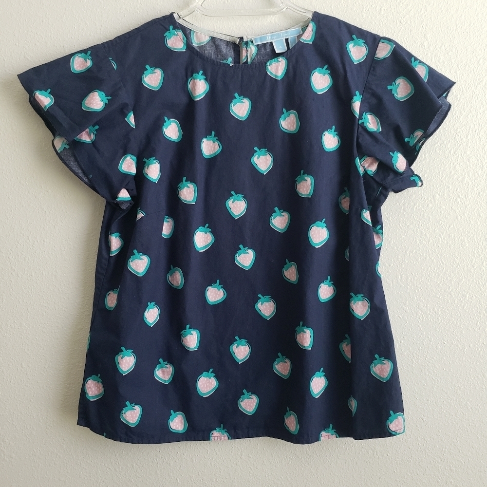 Draper James Strawberry Cloister Blouse - Picture 2 of 9